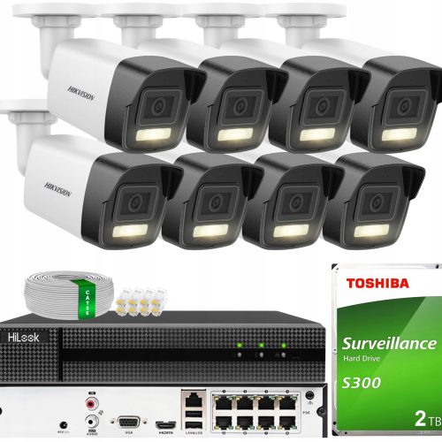 Zestaw do monitoringu IP 8x DS-2CD1061G2-LIU 6MPX ...