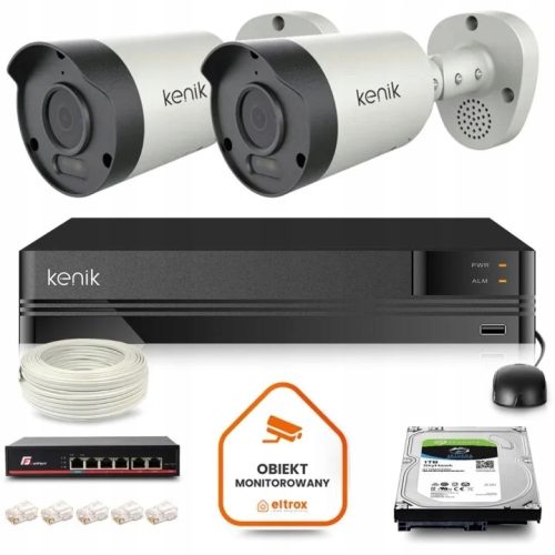 Zestaw monitoringu dom firma IP 2x KG-8430TAS-ILD-...