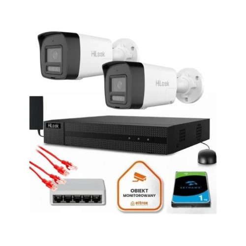 Zestaw do monitoringu IP 2x IPCAM-B8-30DL/A 8MPx I...