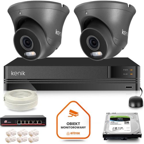 Zestaw monitoringu dom firma IP 2x KG-4430DAS-IL-G...