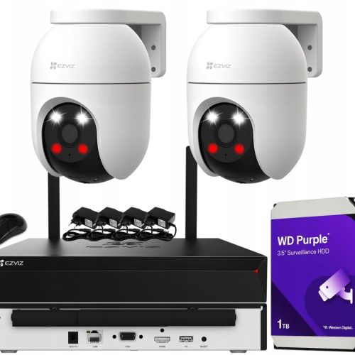 Zestaw monitoringu dom IP kamera obrotowa WiFi 2x ...