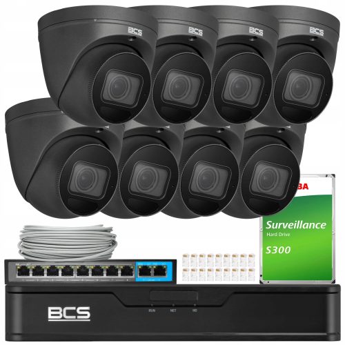 Zestaw do monitoringu IP 8x BCS-P-EIP54VSR4-Ai2-G ...