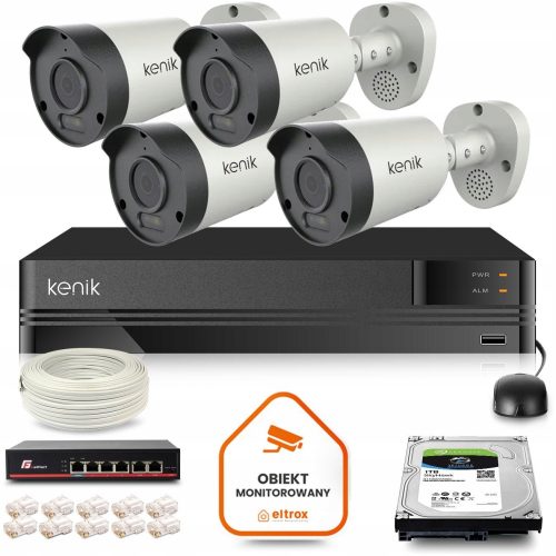 Zestaw monitoringu dom firma IP 4x KG-8430TAS-ILD-...