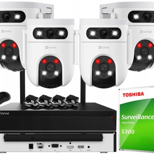 Zestaw monitoringu WiFi dom kamera IP 4x H9c 2K 3M...