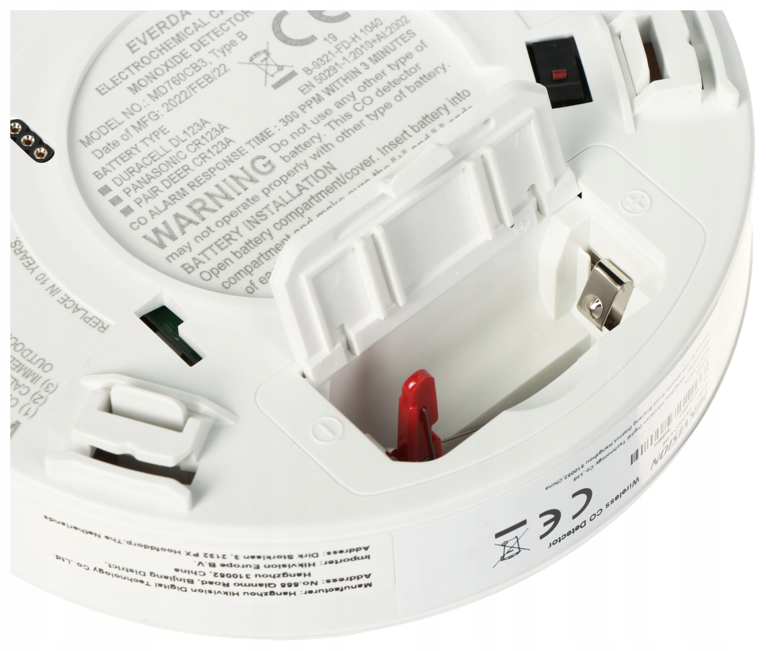 BEZPRZEWODOWA CZUJKA TLENKU WĘGLA (CZADU) AX PRO DS-PDCO-E-WE Hikvision - obrazek 6