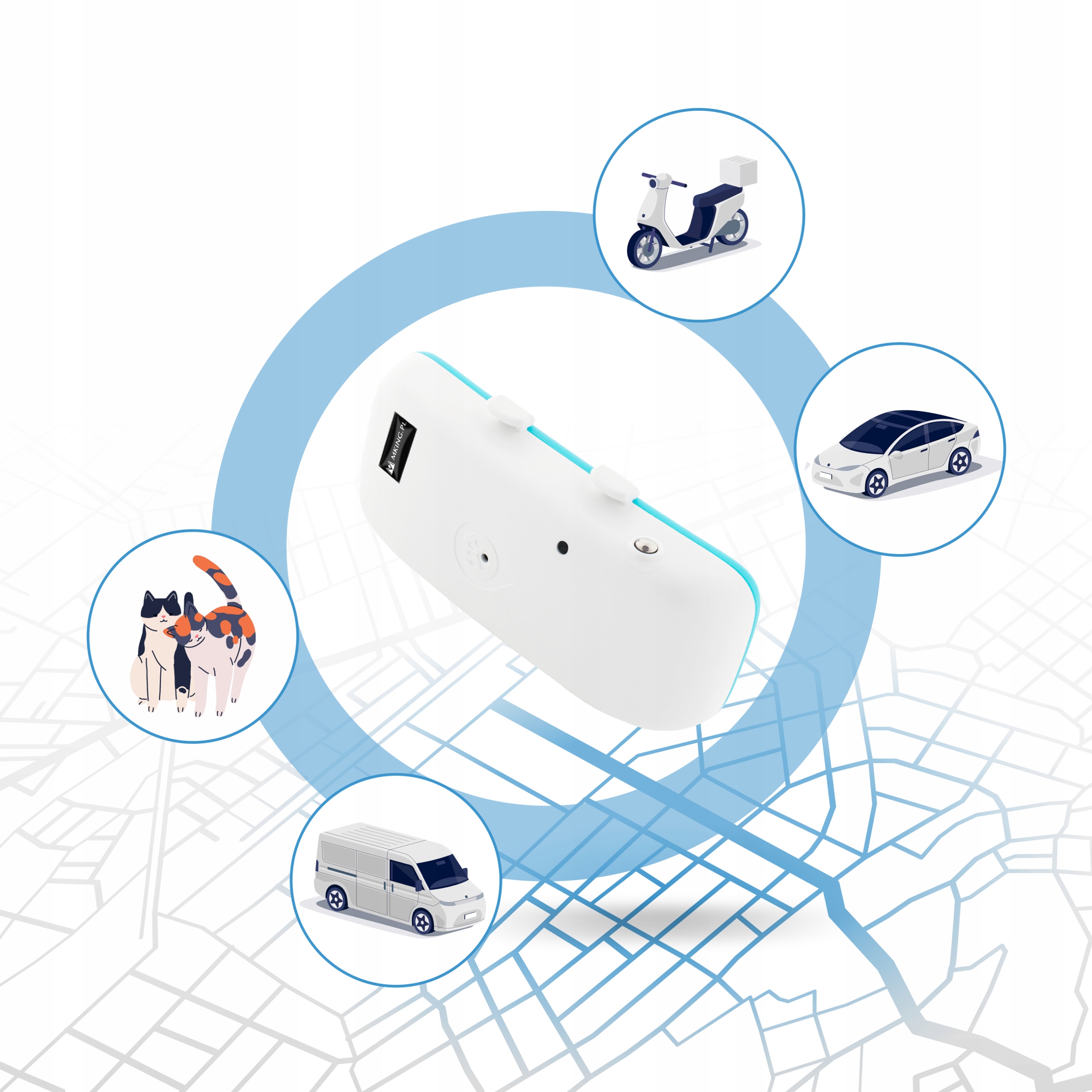 PROSTY Lokalizator GPS dla psa kota MK032 ŁATWA APLIKACJA PODGLĄD NA ŻYWO - obrazek 3