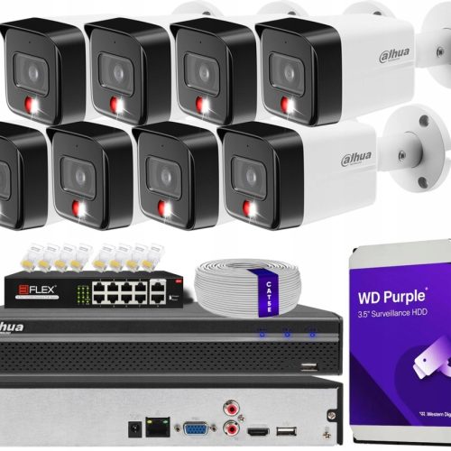 Zestaw monitoringu dom kamera IP 8x IPC-HFW1639TC-...