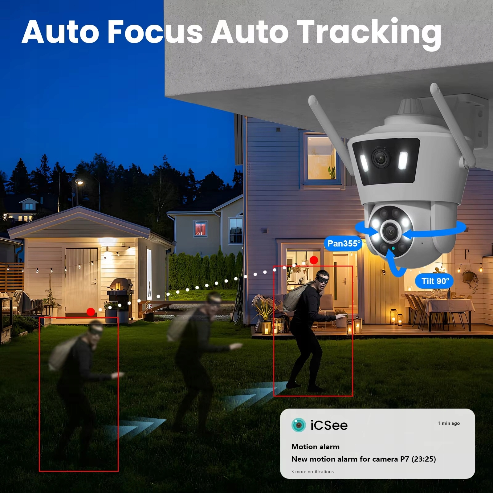 Kamera obrotowa wifi G-VISION AUTOTRACKING 6Mpx dwa obiektywy APP Icesee - obrazek 3