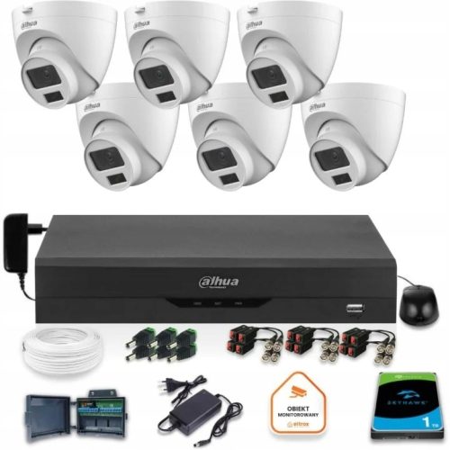 Zestaw monitoringu dom IP 4w1 6x HAC-HDW1500CLQ-IL...
