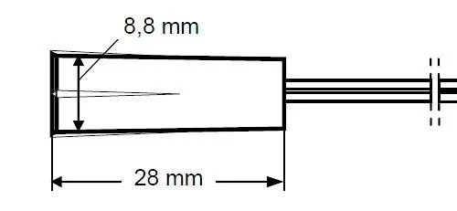 Czujnik magnetyczny (KONTAKTRON) Satel K-2 brązow...