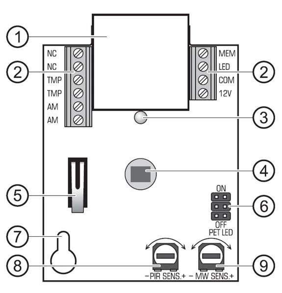 Czujnik dualny Pir + MW Satel Grey - obrazek 3