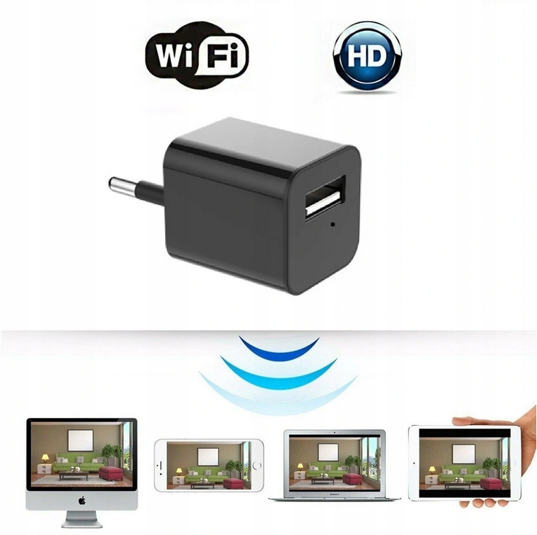 Mini KAMERA ŁADOWARKA USB UKRYTA SZPIEGOWSKA KAMERA UKRYTA W ŁADOWARCE - obrazek 7