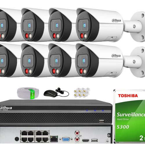 Zestaw do monitoringu IP 8x IPC-HFW2849S-S-IL-0280...