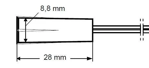 Czujnik magnetyczny (kontaktron) Satel K-2 biały