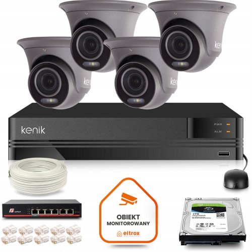 Zestaw monitoringu dom firma IP 4x KG-5260DZAS-IL-...