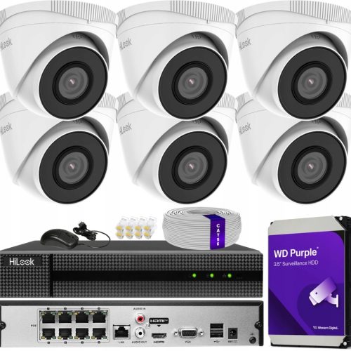 Zestaw monitoringu dom kamera IP 6x IPC-T250H 5MPx...