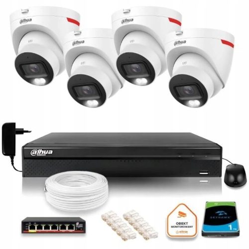 Zestaw monitoringu kamera IP 4x IPC-HDW2449T-S-LED...