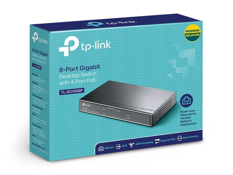 SWITCH TP LINK TL-SG1008P 8 PORTÓW GIGABIT 4 PORTY PoE - obrazek 5