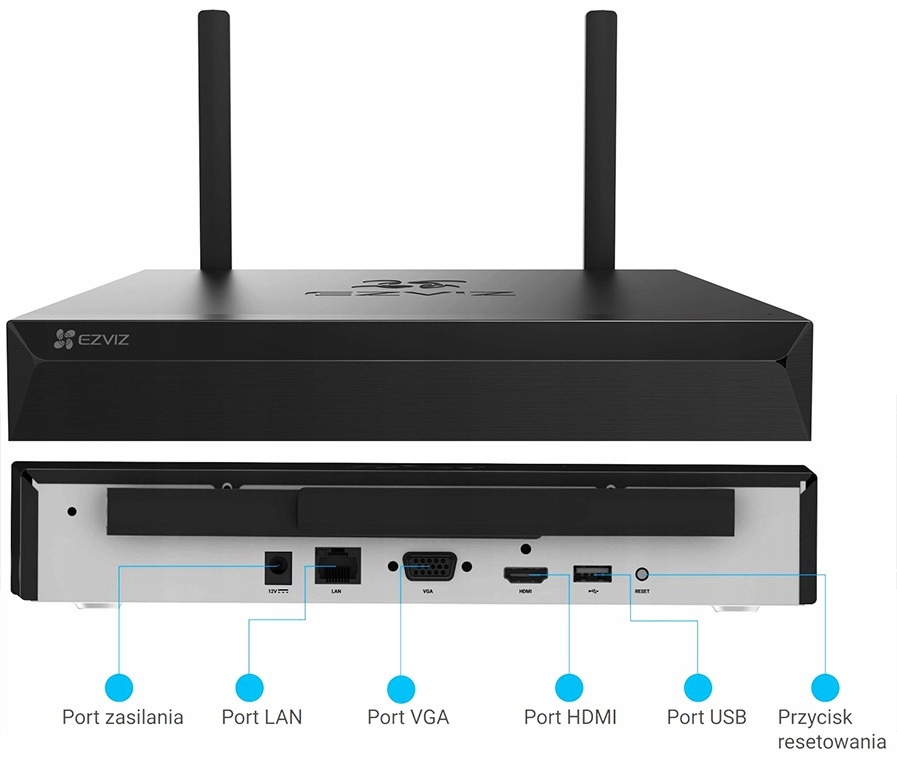 Zestaw do monitoringu dom IP kamera WiFi 6x H3c 3K 5MPx IR 30 m mikrofon - obrazek 4