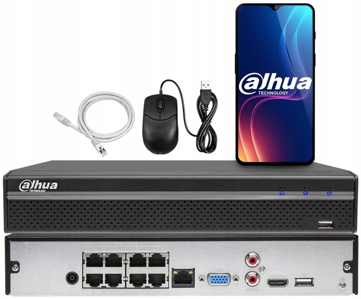 Zestaw do monitoringu IP 8x IPC-HDW2649TM-S-IL-0280B 6MPx PoE Dual Light - obrazek 3