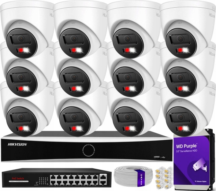 Zestaw monitoringu dom kamera IP 12x IPC-T280HA-LUF/SL 8MPx IR30 m mikrofon