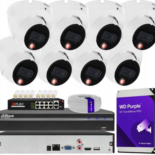 Zestaw monitoringu dom kamera IP 8x IPC-HDW1839T-A...
