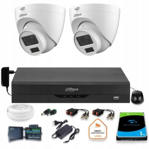 Zestaw monitoringu dom IP 4w1 2x HAC-HDW1500CLQ-IL...