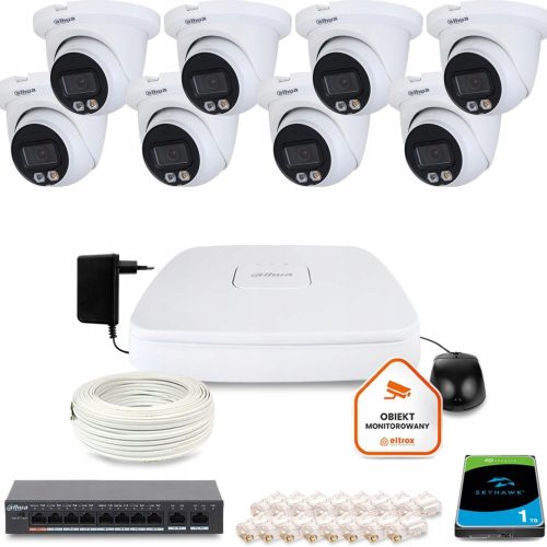 Zestaw do monitoringu IP 8x IPC-HDW2549TM-S-IL-028...