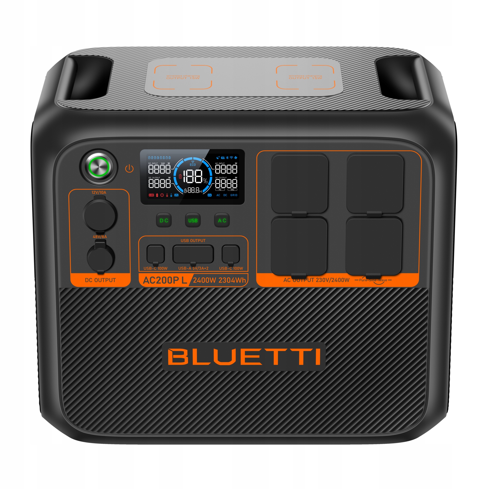 MOBILNA STACJA ZASILANIA BLUETTI AC200PL | 230,4Wh; 2400W - 230V, 12V, USB - obrazek 3