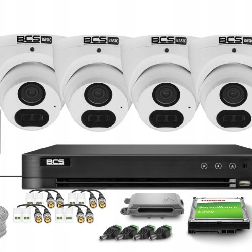 Zestaw do monitoringu dom firma kamery 4W1 AHD 4x ...