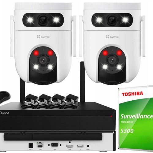 Zestaw monitoringu WiFi dom kamera IP 2x H9c 2K 3M...