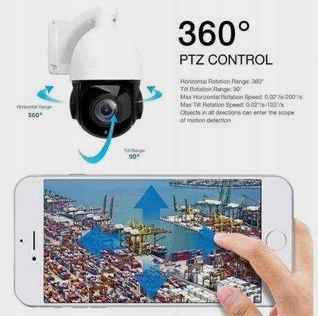 Kamera Obrotowa IP sieciowa 4K POE IR100m 30xZoom Slot mSD 128GB Audio - obrazek 8