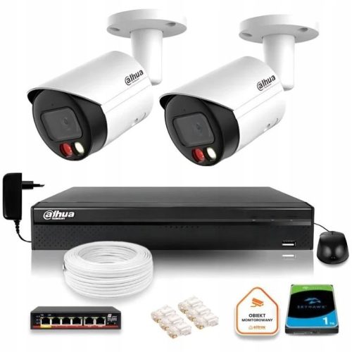 Zestaw do monitoringu IP 2x IPC-HFW2249S-S-IL-0280...