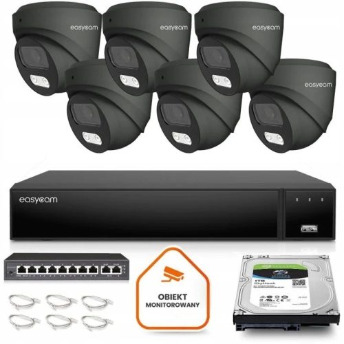 Zestaw do monitoringu IP dom kamera 6x EC-IP-D8MP3...