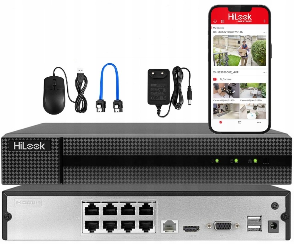 Zestaw monitoringu dom IP obrotowa kamera 6x PTZ-N2C400M-DE 4MPx IR 30 m - obrazek 3