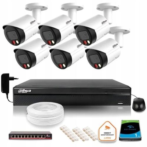 Zestaw do monitoringu IP 6x IPC-HFW2249S-S-IL-0280...