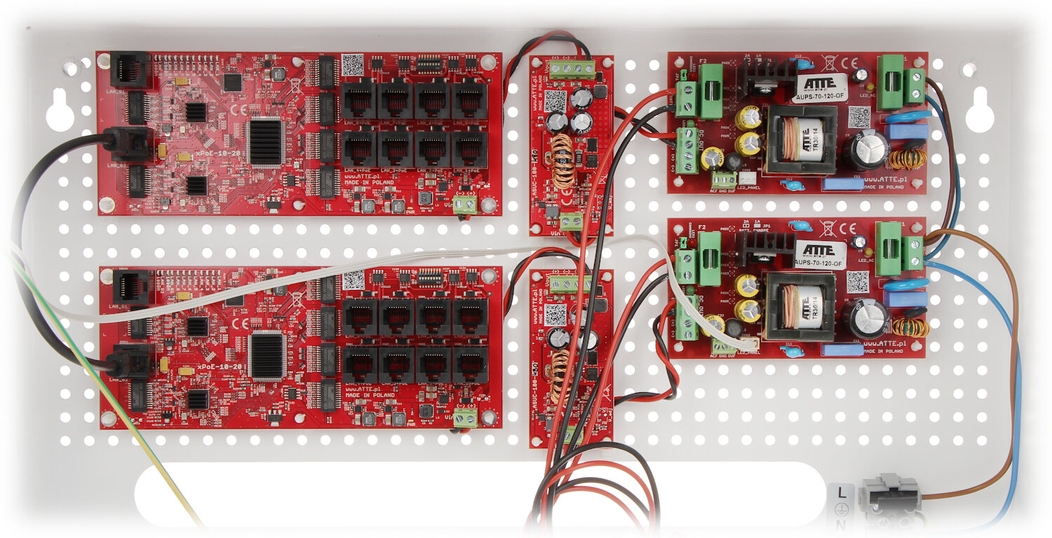 Switch poe z zasilaczem buforowym IPUPS-16-20-H 16-PORTOWY ATTE - obrazek 3