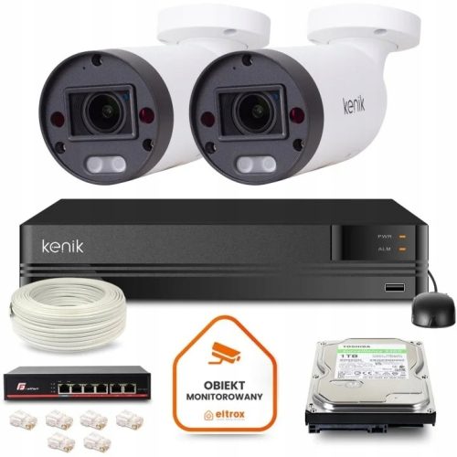 Zestaw do monitoringu kamera IP 2x KG-5370TZAS-IL ...