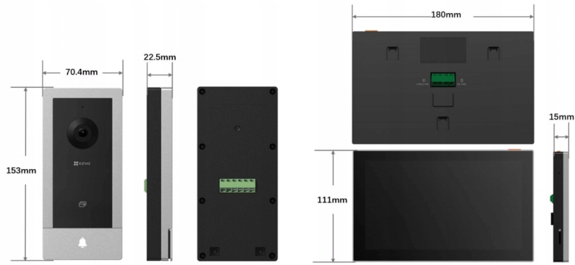 Wideodomofon WiFi EZVIZ CP5 Brama Furtka 2 żyły Aplikacja Nowa Wersja - obrazek 6