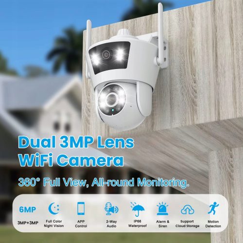 Kamera obrotowa wifi G-VISION AUTOTRACKING 6Mpx dwa obiektywy APP Icesee