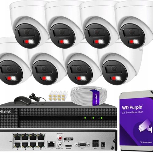 Zestaw monitoringu dom kamera IP 8x IPC-T280HA-LUF...