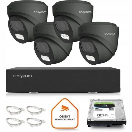 Zestaw do monitoringu IP dom kamera 4x EC-IP-D5MP3...