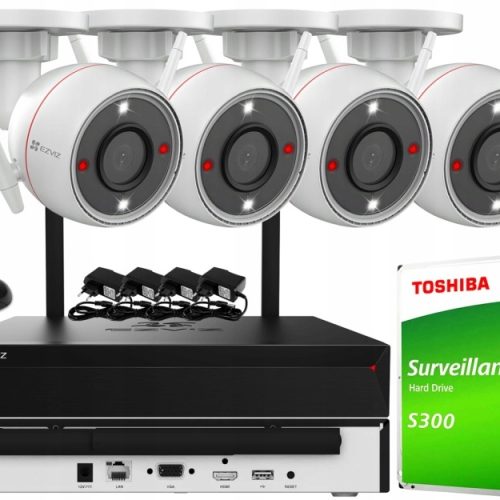 Zestaw monitoringu dom IP kamera WiFi 4x H3c 2K+ 4...