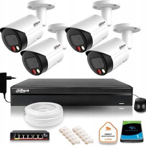Zestaw do monitoringu IP 4x IPC-HFW2249S-S-IL-0280...