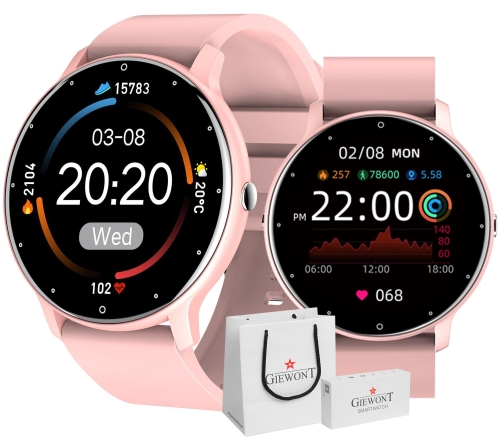 Smartwatch Giewont GW120-1 Różowy i Różowy Pas...