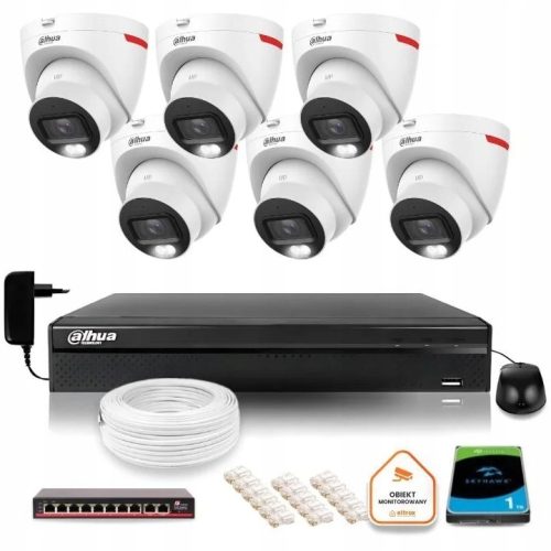 Zestaw monitoringu kamera IP 6x IPC-HDW2449T-S-LED...