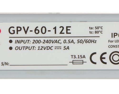 Zasilacz impulsowy 12V/5A/GPV-MINI