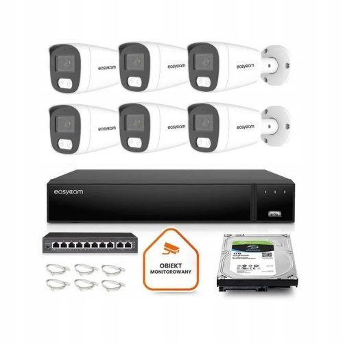 Zestaw do monitoringu dom kamera IP 6x EC-IP-B8MP3...