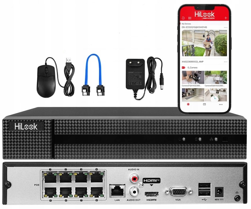 Zestaw monitoringu dom kamera IP 8x IPC-T280HA-LUF/SL 8MPx IR 30 m mikrofon - obrazek 3