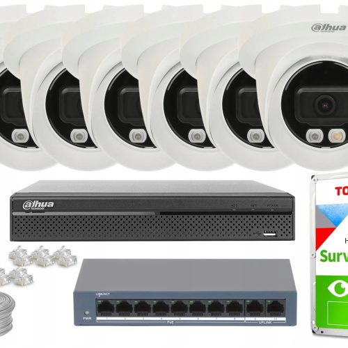 Zestaw do monitoringu dom IP 6x IPC-HDW2849TM-S-IL...